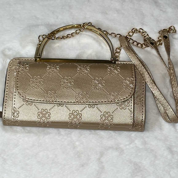 METAL HANDLE SMARTPHONE- FRIENDLY WALLET CROSSBODY - Picture 4 of 9